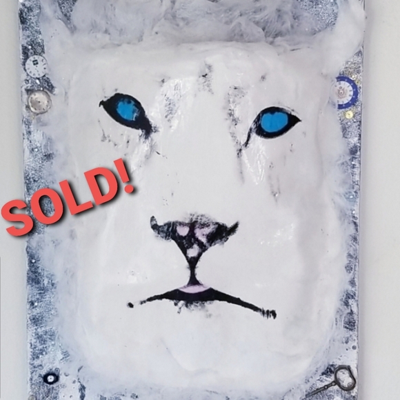 Carla Fairchild Other - Original Art- White Lion- The Weathered Warrior